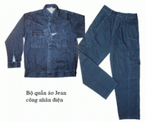 Bộ đồng phục quần áo Jean thợ điện