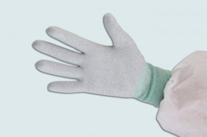 Găng tay sợi Cacbon chống tĩnh điện phủ PU lòng bàn tay 